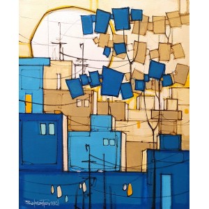 Salman Farooqi, 16 x 20 Inch, Acrylic on Canvas, Cityscape Painting, AC-SF-467